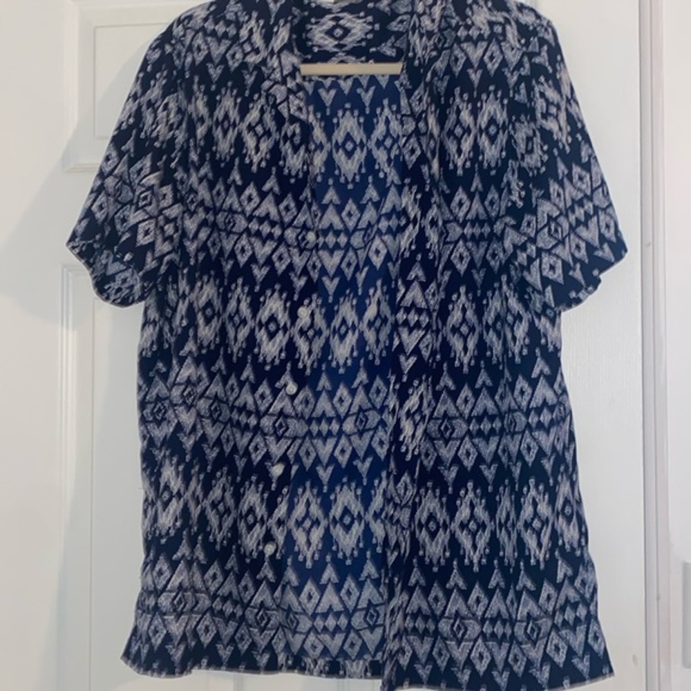 ASOS Men’s Shirt Button Up Graphic Modern Print